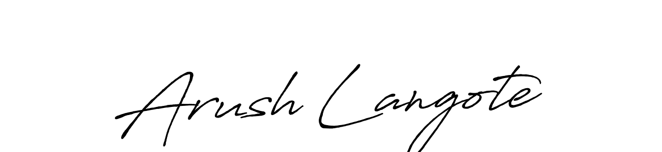 Create a beautiful signature design for name Arush Langote. With this signature (Antro_Vectra_Bolder) fonts, you can make a handwritten signature for free. Arush Langote signature style 7 images and pictures png