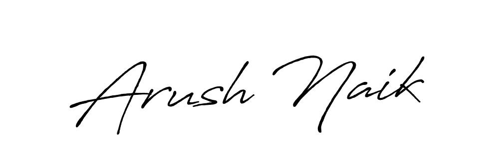 Make a beautiful signature design for name Arush Naik. With this signature (Antro_Vectra_Bolder) style, you can create a handwritten signature for free. Arush Naik signature style 7 images and pictures png