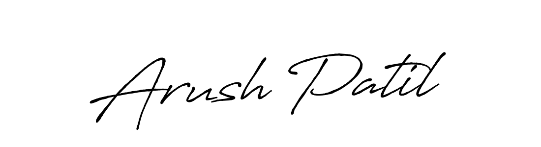 Also we have Arush Patil name is the best signature style. Create professional handwritten signature collection using Antro_Vectra_Bolder autograph style. Arush Patil signature style 7 images and pictures png