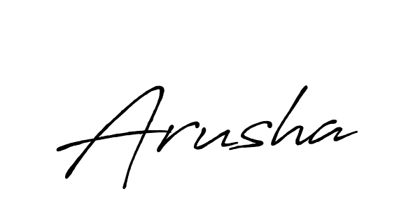 Design your own signature with our free online signature maker. With this signature software, you can create a handwritten (Antro_Vectra_Bolder) signature for name Arusha. Arusha signature style 7 images and pictures png