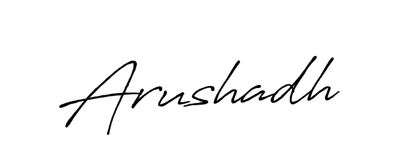 Design your own signature with our free online signature maker. With this signature software, you can create a handwritten (Antro_Vectra_Bolder) signature for name Arushadh. Arushadh signature style 7 images and pictures png