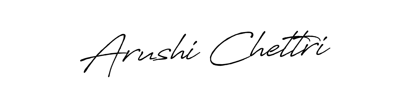 This is the best signature style for the Arushi Chettri name. Also you like these signature font (Antro_Vectra_Bolder). Mix name signature. Arushi Chettri signature style 7 images and pictures png