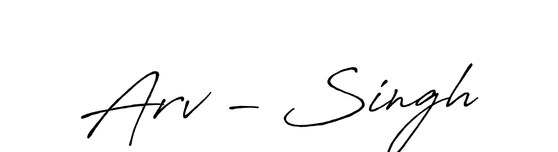 Here are the top 10 professional signature styles for the name Arv - Singh. These are the best autograph styles you can use for your name. Arv - Singh signature style 7 images and pictures png