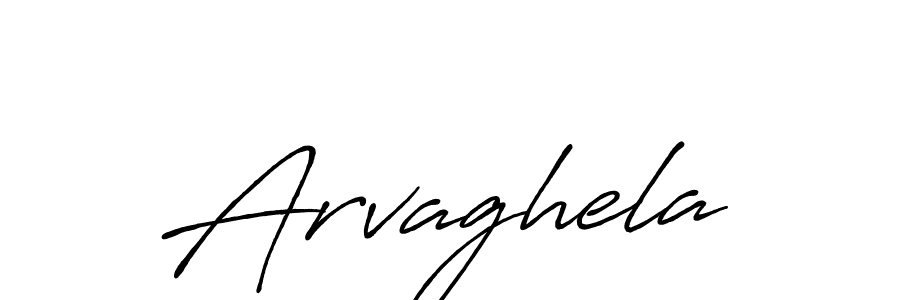 Make a beautiful signature design for name Arvaghela. With this signature (Antro_Vectra_Bolder) style, you can create a handwritten signature for free. Arvaghela signature style 7 images and pictures png