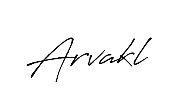 Use a signature maker to create a handwritten signature online. With this signature software, you can design (Antro_Vectra_Bolder) your own signature for name Arvakl. Arvakl signature style 7 images and pictures png