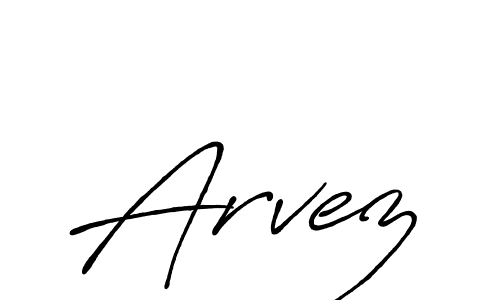 Make a beautiful signature design for name Arvez. With this signature (Antro_Vectra_Bolder) style, you can create a handwritten signature for free. Arvez signature style 7 images and pictures png