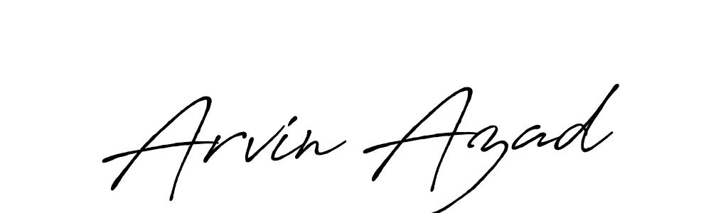 Create a beautiful signature design for name Arvin Azad. With this signature (Antro_Vectra_Bolder) fonts, you can make a handwritten signature for free. Arvin Azad signature style 7 images and pictures png