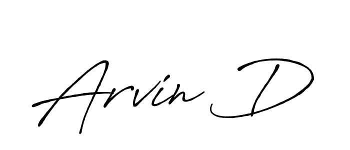 Also You can easily find your signature by using the search form. We will create Arvin D name handwritten signature images for you free of cost using Antro_Vectra_Bolder sign style. Arvin D signature style 7 images and pictures png