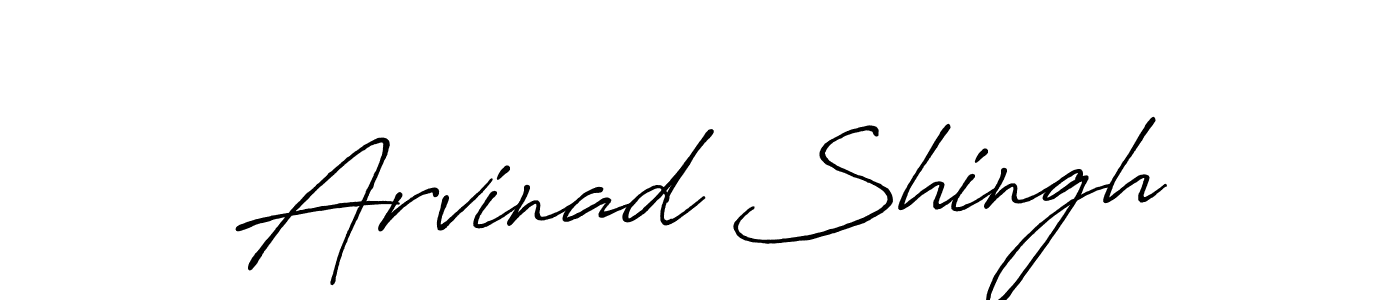 How to make Arvinad Shingh name signature. Use Antro_Vectra_Bolder style for creating short signs online. This is the latest handwritten sign. Arvinad Shingh signature style 7 images and pictures png
