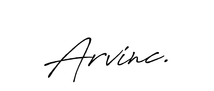 It looks lik you need a new signature style for name Arvinc.. Design unique handwritten (Antro_Vectra_Bolder) signature with our free signature maker in just a few clicks. Arvinc. signature style 7 images and pictures png