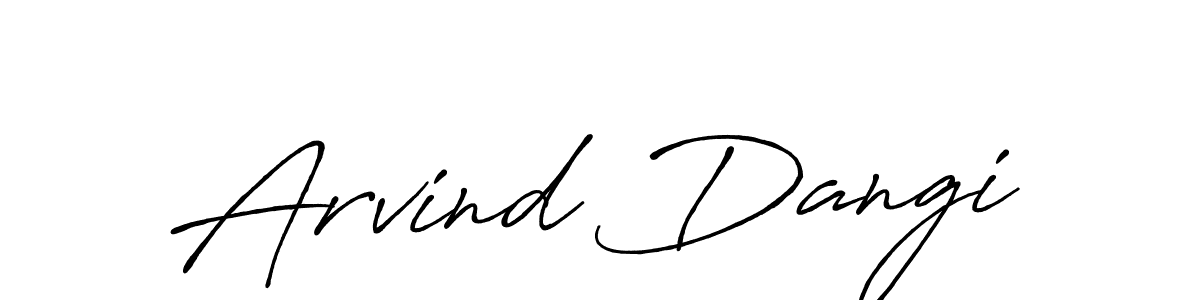 Arvind Dangi stylish signature style. Best Handwritten Sign (Antro_Vectra_Bolder) for my name. Handwritten Signature Collection Ideas for my name Arvind Dangi. Arvind Dangi signature style 7 images and pictures png