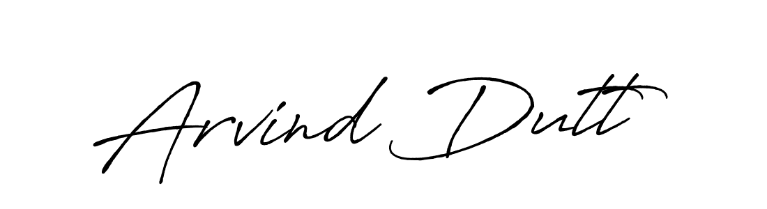 Make a beautiful signature design for name Arvind Dutt. With this signature (Antro_Vectra_Bolder) style, you can create a handwritten signature for free. Arvind Dutt signature style 7 images and pictures png