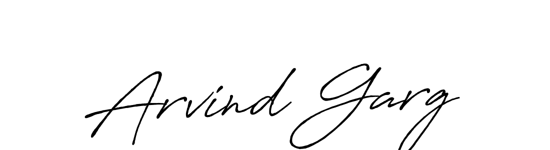 Make a beautiful signature design for name Arvind Garg. With this signature (Antro_Vectra_Bolder) style, you can create a handwritten signature for free. Arvind Garg signature style 7 images and pictures png