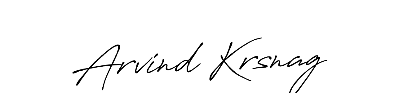 Create a beautiful signature design for name Arvind Krsnag. With this signature (Antro_Vectra_Bolder) fonts, you can make a handwritten signature for free. Arvind Krsnag signature style 7 images and pictures png