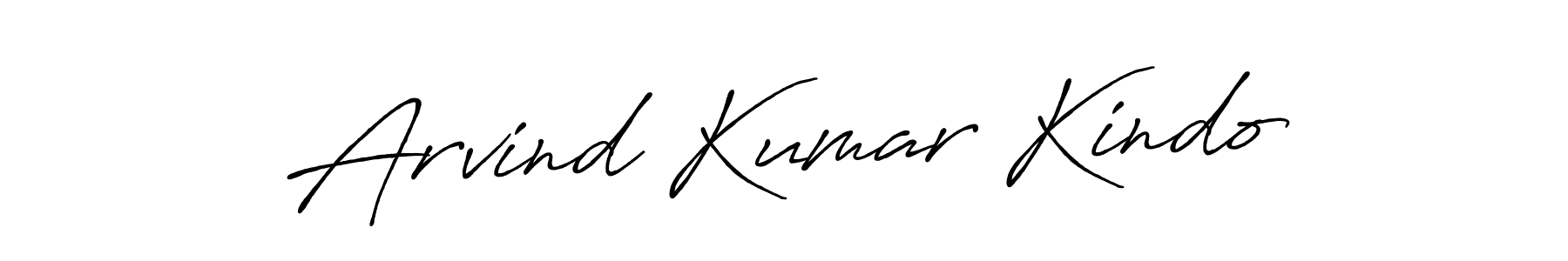 Create a beautiful signature design for name Arvind Kumar Kindo. With this signature (Antro_Vectra_Bolder) fonts, you can make a handwritten signature for free. Arvind Kumar Kindo signature style 7 images and pictures png