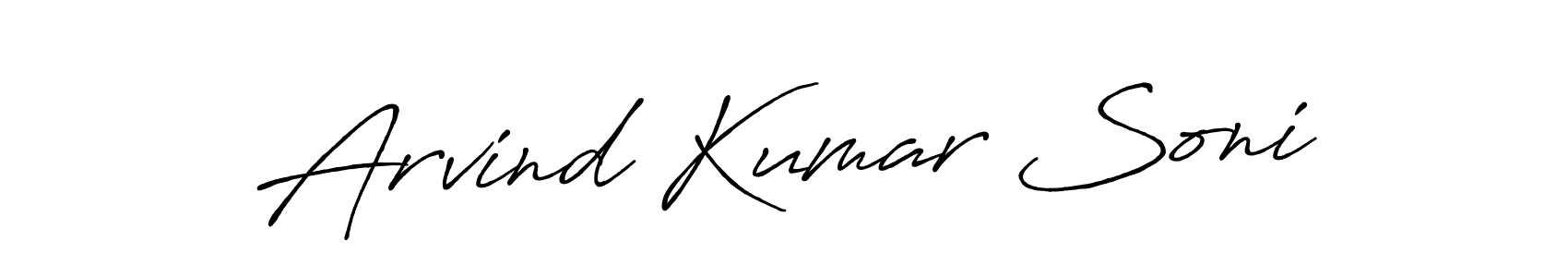 Design your own signature with our free online signature maker. With this signature software, you can create a handwritten (Antro_Vectra_Bolder) signature for name Arvind Kumar Soni. Arvind Kumar Soni signature style 7 images and pictures png