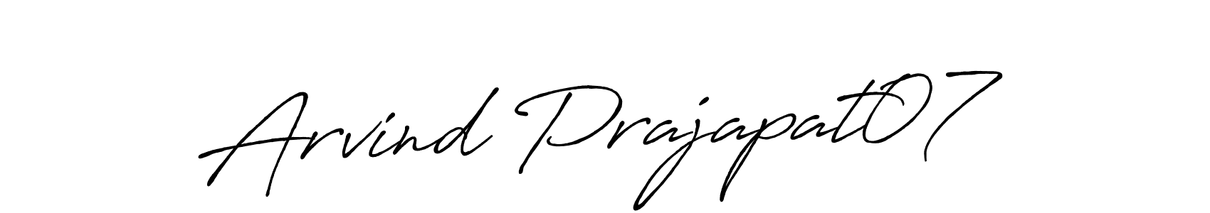 Make a beautiful signature design for name Arvind Prajapat07. Use this online signature maker to create a handwritten signature for free. Arvind Prajapat07 signature style 7 images and pictures png