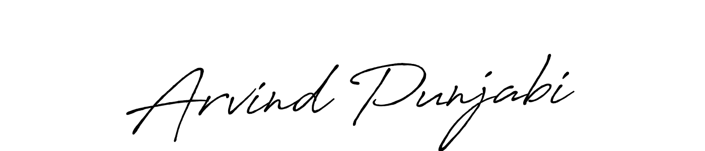 How to make Arvind Punjabi signature? Antro_Vectra_Bolder is a professional autograph style. Create handwritten signature for Arvind Punjabi name. Arvind Punjabi signature style 7 images and pictures png