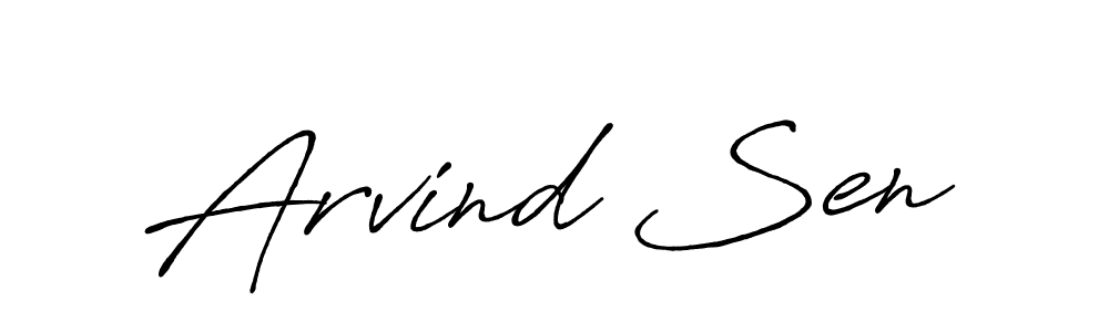 Also You can easily find your signature by using the search form. We will create Arvind Sen name handwritten signature images for you free of cost using Antro_Vectra_Bolder sign style. Arvind Sen signature style 7 images and pictures png