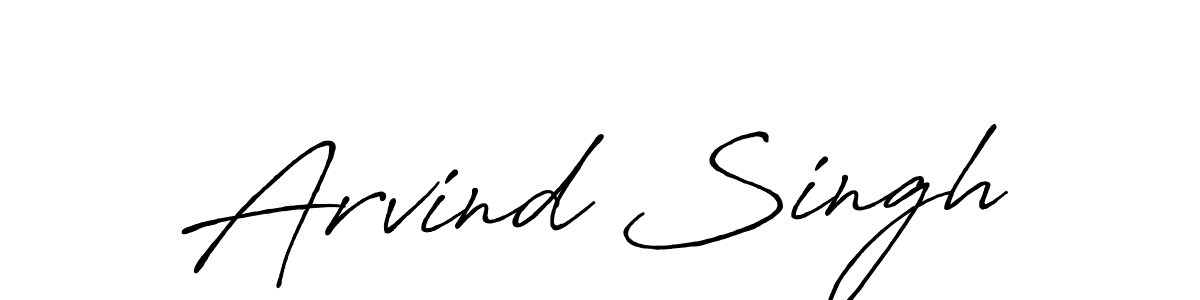 Create a beautiful signature design for name Arvind Singh. With this signature (Antro_Vectra_Bolder) fonts, you can make a handwritten signature for free. Arvind Singh signature style 7 images and pictures png