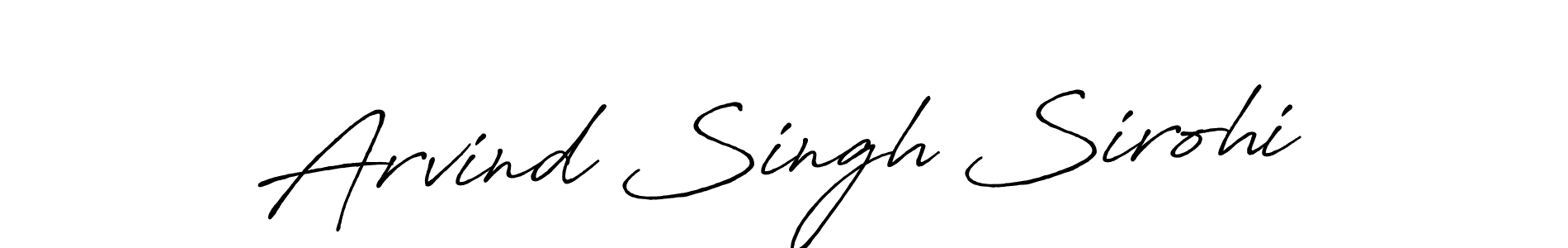 Antro_Vectra_Bolder is a professional signature style that is perfect for those who want to add a touch of class to their signature. It is also a great choice for those who want to make their signature more unique. Get Arvind Singh Sirohi name to fancy signature for free. Arvind Singh Sirohi signature style 7 images and pictures png