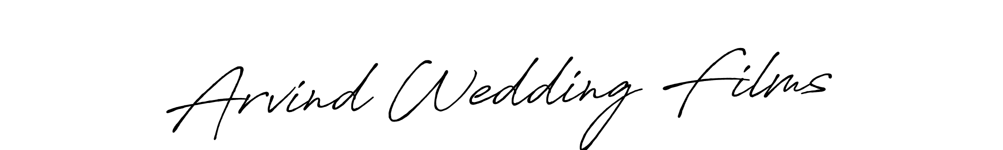 Design your own signature with our free online signature maker. With this signature software, you can create a handwritten (Antro_Vectra_Bolder) signature for name Arvind Wedding Films. Arvind Wedding Films signature style 7 images and pictures png