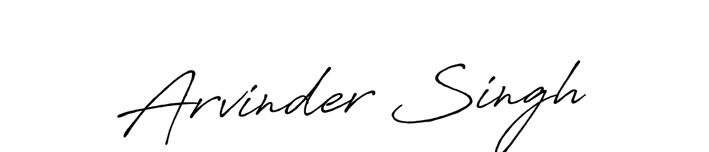 How to make Arvinder Singh name signature. Use Antro_Vectra_Bolder style for creating short signs online. This is the latest handwritten sign. Arvinder Singh signature style 7 images and pictures png