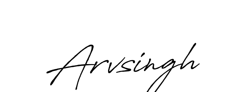 Design your own signature with our free online signature maker. With this signature software, you can create a handwritten (Antro_Vectra_Bolder) signature for name Arvsingh. Arvsingh signature style 7 images and pictures png
