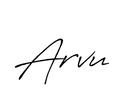 Create a beautiful signature design for name Arvu. With this signature (Antro_Vectra_Bolder) fonts, you can make a handwritten signature for free. Arvu signature style 7 images and pictures png