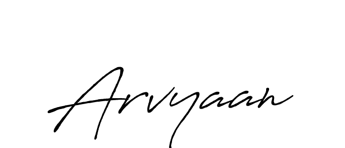 How to make Arvyaan name signature. Use Antro_Vectra_Bolder style for creating short signs online. This is the latest handwritten sign. Arvyaan signature style 7 images and pictures png