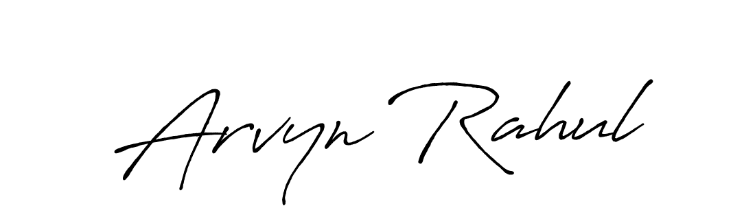 Make a beautiful signature design for name Arvyn Rahul. With this signature (Antro_Vectra_Bolder) style, you can create a handwritten signature for free. Arvyn Rahul signature style 7 images and pictures png