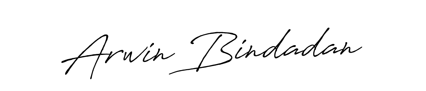 Create a beautiful signature design for name Arwin Bindadan. With this signature (Antro_Vectra_Bolder) fonts, you can make a handwritten signature for free. Arwin Bindadan signature style 7 images and pictures png