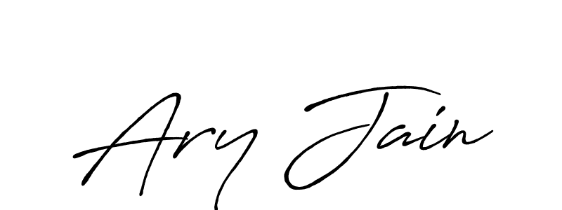 You should practise on your own different ways (Antro_Vectra_Bolder) to write your name (Ary Jain) in signature. don't let someone else do it for you. Ary Jain signature style 7 images and pictures png