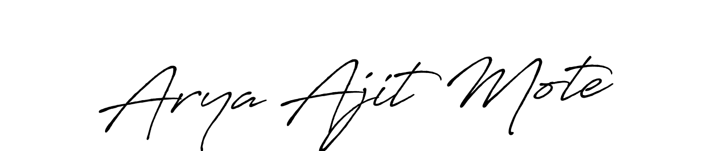 This is the best signature style for the Arya Ajit Mote name. Also you like these signature font (Antro_Vectra_Bolder). Mix name signature. Arya Ajit Mote signature style 7 images and pictures png