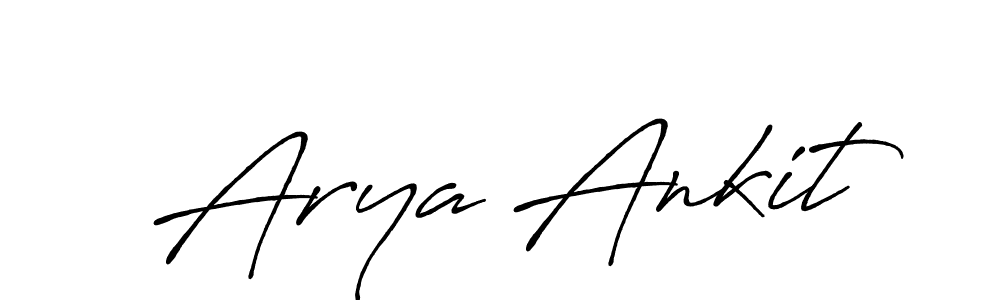 Use a signature maker to create a handwritten signature online. With this signature software, you can design (Antro_Vectra_Bolder) your own signature for name Arya Ankit. Arya Ankit signature style 7 images and pictures png