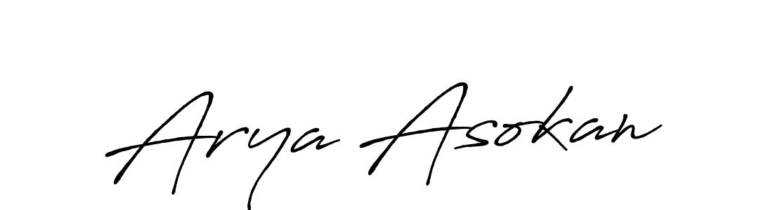 Arya Asokan stylish signature style. Best Handwritten Sign (Antro_Vectra_Bolder) for my name. Handwritten Signature Collection Ideas for my name Arya Asokan. Arya Asokan signature style 7 images and pictures png