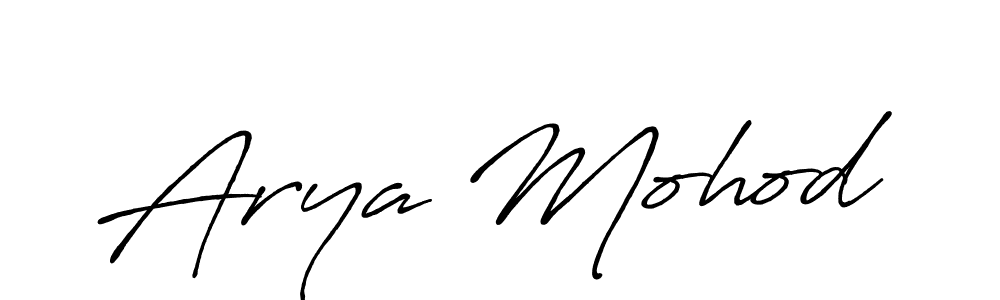 How to make Arya Mohod signature? Antro_Vectra_Bolder is a professional autograph style. Create handwritten signature for Arya Mohod name. Arya Mohod signature style 7 images and pictures png