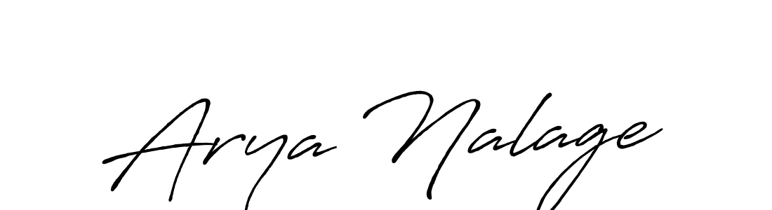 Design your own signature with our free online signature maker. With this signature software, you can create a handwritten (Antro_Vectra_Bolder) signature for name Arya Nalage. Arya Nalage signature style 7 images and pictures png