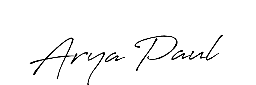 Antro_Vectra_Bolder is a professional signature style that is perfect for those who want to add a touch of class to their signature. It is also a great choice for those who want to make their signature more unique. Get Arya Paul name to fancy signature for free. Arya Paul signature style 7 images and pictures png