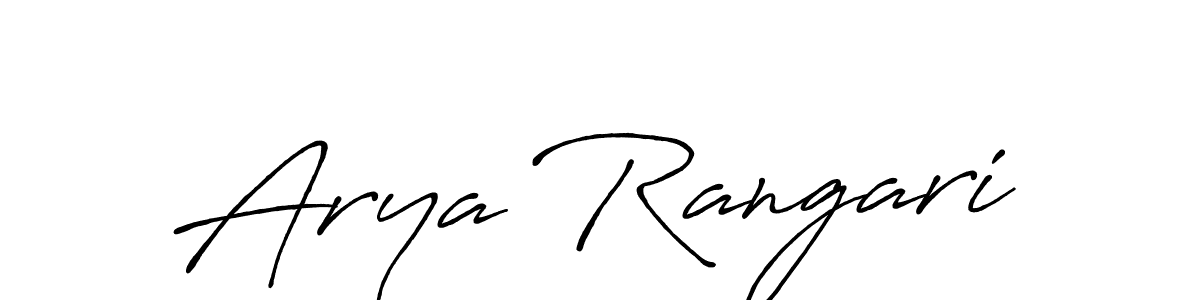 Also we have Arya Rangari name is the best signature style. Create professional handwritten signature collection using Antro_Vectra_Bolder autograph style. Arya Rangari signature style 7 images and pictures png