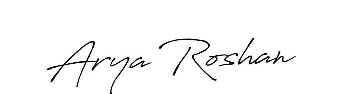 Also we have Arya Roshan name is the best signature style. Create professional handwritten signature collection using Antro_Vectra_Bolder autograph style. Arya Roshan signature style 7 images and pictures png