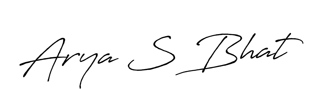 Arya S Bhat stylish signature style. Best Handwritten Sign (Antro_Vectra_Bolder) for my name. Handwritten Signature Collection Ideas for my name Arya S Bhat. Arya S Bhat signature style 7 images and pictures png