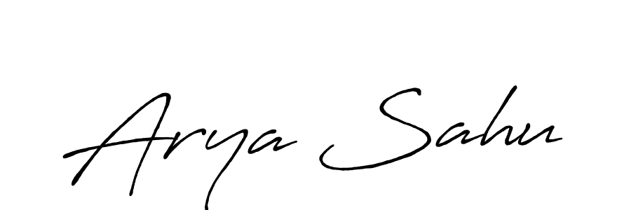 Use a signature maker to create a handwritten signature online. With this signature software, you can design (Antro_Vectra_Bolder) your own signature for name Arya Sahu. Arya Sahu signature style 7 images and pictures png