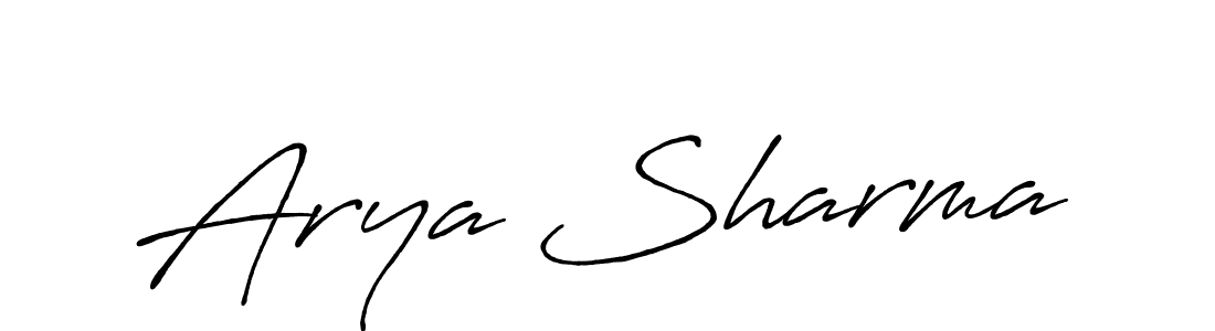 Design your own signature with our free online signature maker. With this signature software, you can create a handwritten (Antro_Vectra_Bolder) signature for name Arya Sharma. Arya Sharma signature style 7 images and pictures png