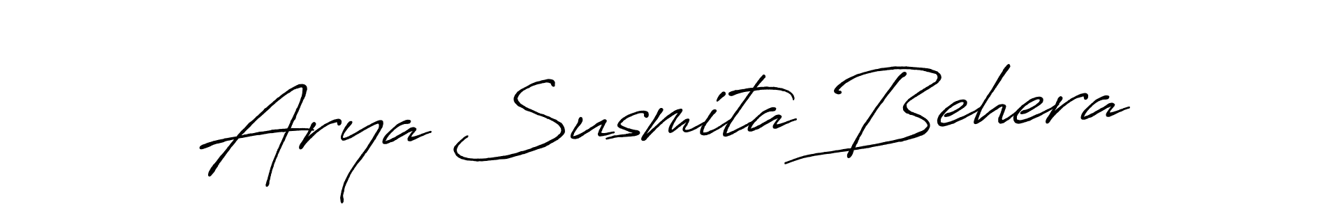 How to make Arya Susmita Behera name signature. Use Antro_Vectra_Bolder style for creating short signs online. This is the latest handwritten sign. Arya Susmita Behera signature style 7 images and pictures png