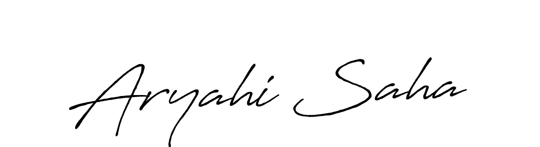 Design your own signature with our free online signature maker. With this signature software, you can create a handwritten (Antro_Vectra_Bolder) signature for name Aryahi Saha. Aryahi Saha signature style 7 images and pictures png