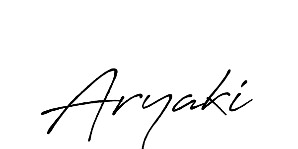 How to make Aryaki signature? Antro_Vectra_Bolder is a professional autograph style. Create handwritten signature for Aryaki name. Aryaki signature style 7 images and pictures png
