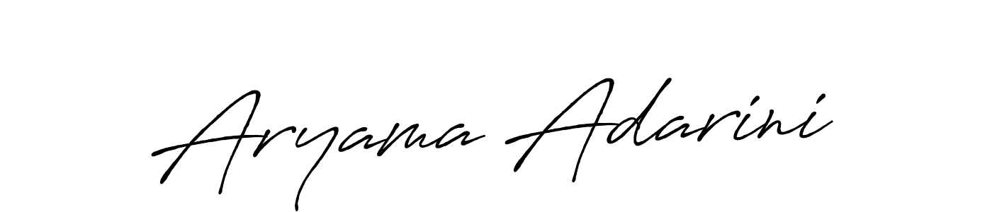 Also we have Aryama Adarini name is the best signature style. Create professional handwritten signature collection using Antro_Vectra_Bolder autograph style. Aryama Adarini signature style 7 images and pictures png