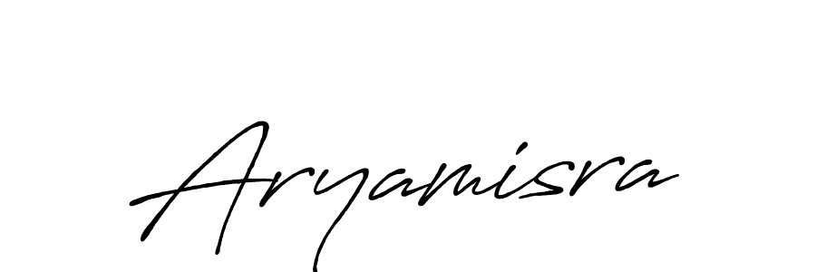 Use a signature maker to create a handwritten signature online. With this signature software, you can design (Antro_Vectra_Bolder) your own signature for name Aryamisra. Aryamisra signature style 7 images and pictures png