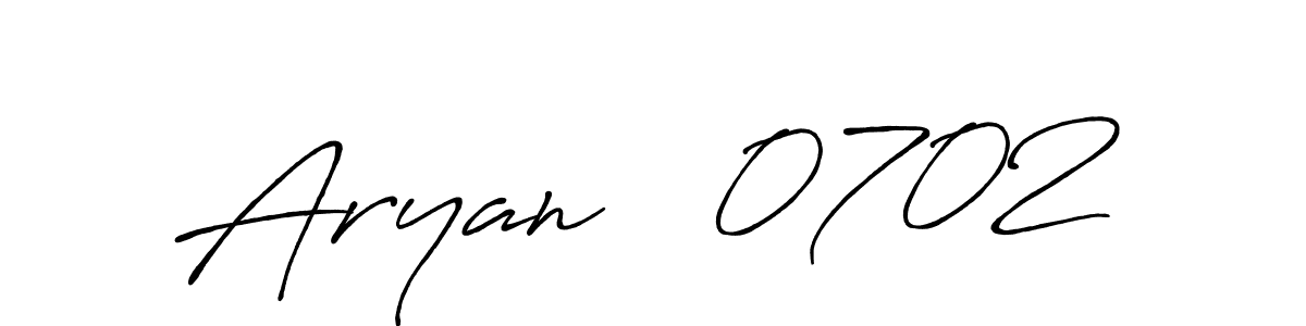 How to make Aryan   0702 name signature. Use Antro_Vectra_Bolder style for creating short signs online. This is the latest handwritten sign. Aryan   0702 signature style 7 images and pictures png